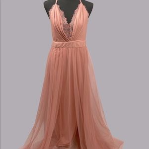 Coral Maxi Strappy Dress